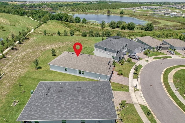 1696 Wilson Prairie Cir, Groveland, FL 34736 - view from above of property with a nearby body of water