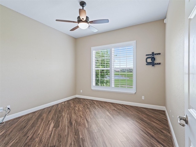 12198 SE 176th Loop, Summerfield, FL 34491 - empty room featuring dark wood-style floors and a ceiling fan
