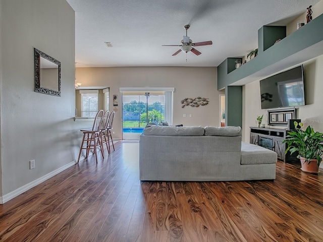 359 Blue Branch St, Eustis, FL 32736 - living area with ceiling fan and wood finished floors