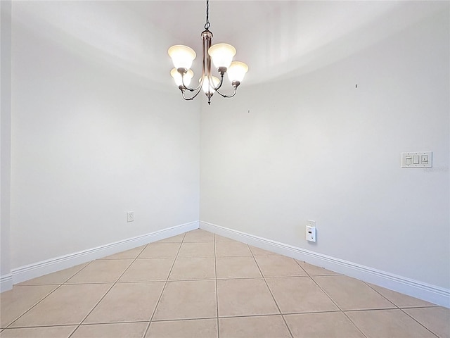101 Flame Vine Way, Groveland, FL 34736 - spare room with a chandelier and light tile patterned floors