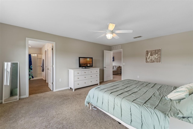 562 Meadow Ridge Dr, Saint Augustine, FL 32092 - carpeted bedroom featuring baseboards and a ceiling fan