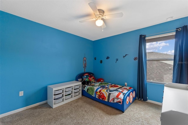562 Meadow Ridge Dr, Saint Augustine, FL 32092 - carpeted bedroom featuring ceiling fan and baseboards