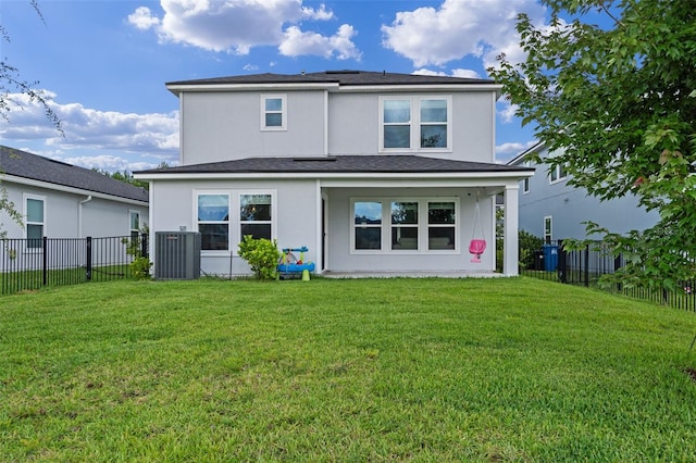 562 Meadow Ridge Dr, Saint Augustine, FL 32092 - rear view of property with a fenced backyard and stucco siding