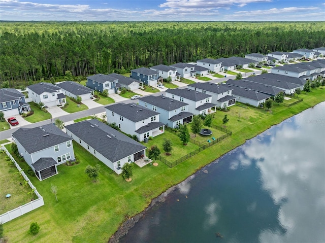 562 Meadow Ridge Dr, Saint Augustine, FL 32092 - aerial view of residential area featuring a forest and a nearby body of water