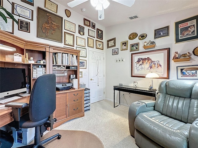 3716 Eversholt St, Clermont, FL 34711 - office space featuring ceiling fan and a textured ceiling