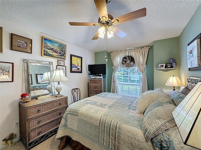 3716 Eversholt St, Clermont, FL 34711 - bedroom with a textured ceiling and ceiling fan