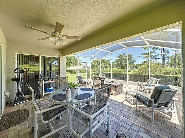 3716 Eversholt St, Clermont, FL 34711 - sunroom / solarium with a ceiling fan