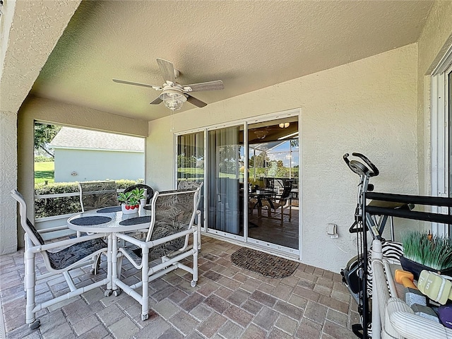 3716 Eversholt St, Clermont, FL 34711 - view of patio / terrace featuring a ceiling fan