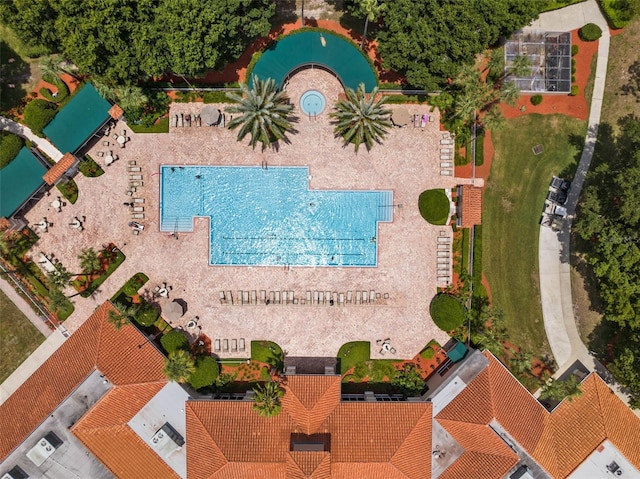 3716 Eversholt St, Clermont, FL 34711 - drone / aerial view of a pool