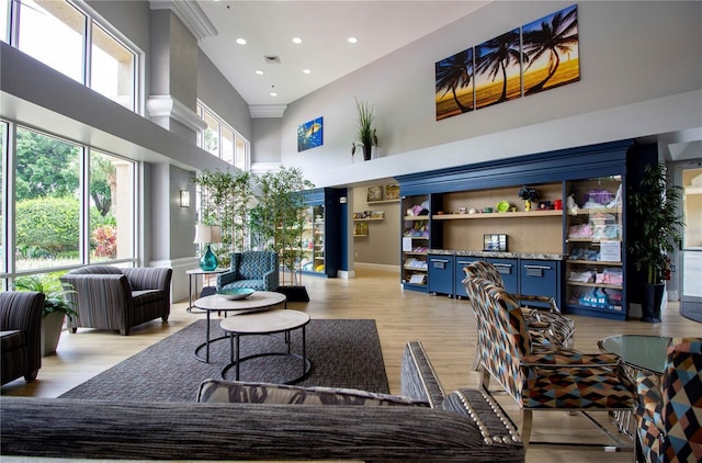 3716 Eversholt St, Clermont, FL 34711 - lobby with a towering ceiling and recessed lighting