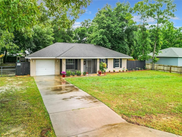 12181 SE 87th Ct, Belleview, FL 34420 - single story home featuring a garage, driveway, stucco siding, and roof with shingles