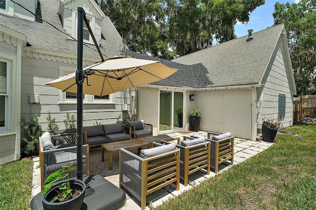 126 E Beach St, Groveland, FL 34736 - deck with outdoor lounge area and a patio