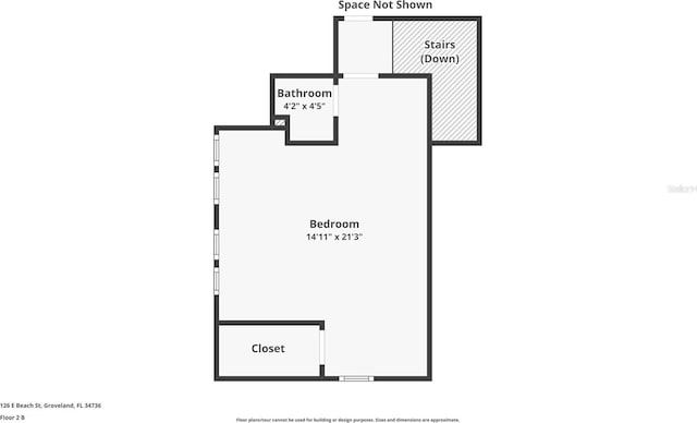 126 E Beach St, Groveland, FL 34736 - view of room layout