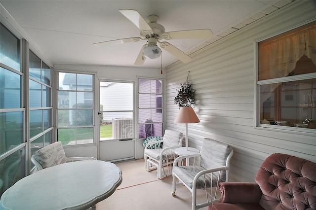 1007 Diego Ct, The Villages, FL 32159 - sunroom with a ceiling fan