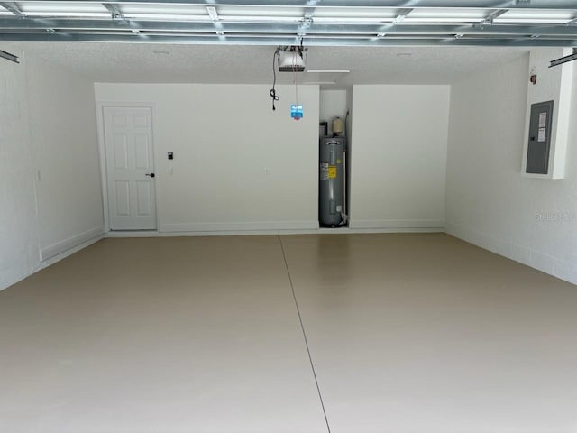 6769 N Waterman Dr, Dunnellon, FL 34433 - garage featuring electric water heater, a garage door opener, and electric panel