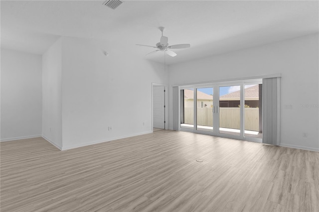 6949 Minchew Cir, The Villages, FL 34762 - empty room featuring a ceiling fan and light wood-style floors