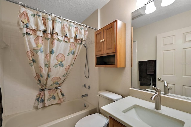 1002 Amarillo Pl, The Villages, FL 32159 - full bathroom with a textured ceiling, shower / bath combo, and vanity