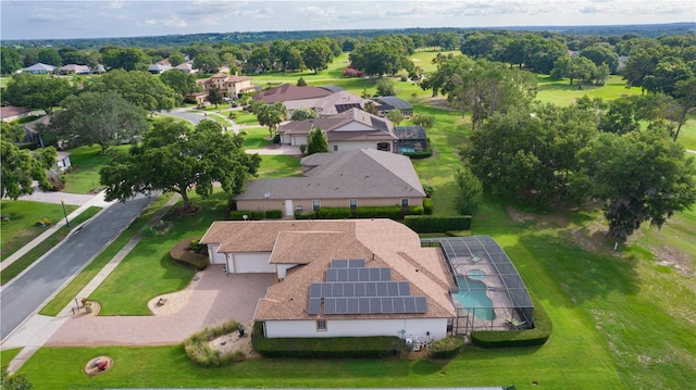 aerial view of residential area