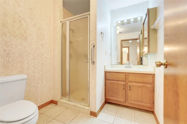1467 Disston Ave, Clermont, FL 34711 - full bath with a stall shower, vanity, and tile patterned flooring
