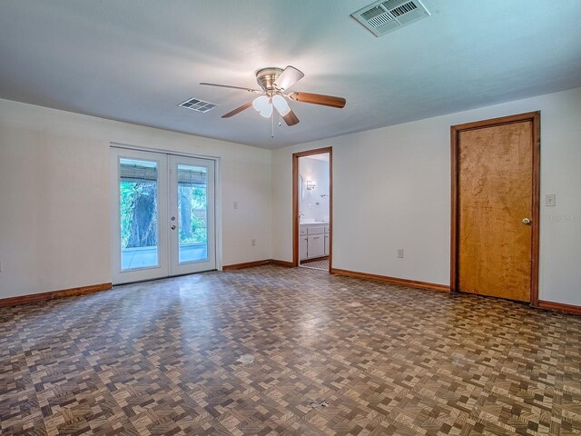 6731 Lake Griffin Rd, Lady Lake, FL 32159 - unfurnished room with french doors and ceiling fan