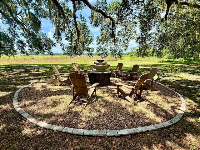 3607 Umbrella Tree Ln, Oxford, FL 34484 - view of yard featuring an outdoor fire pit