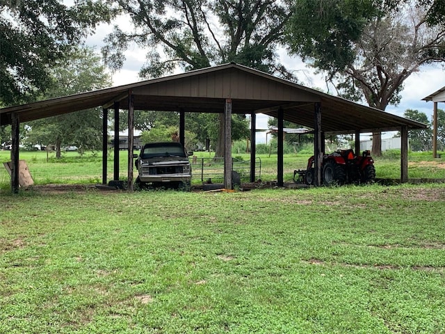2530 Shady Ln, Groveland, FL 34736 - view of grassy yard featuring a detached carport