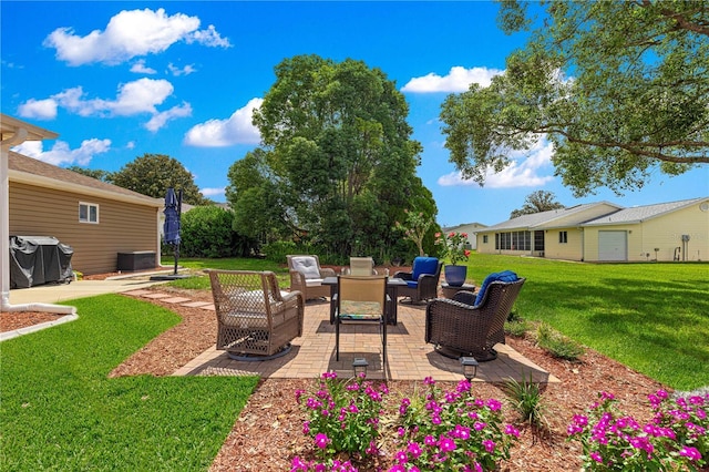 9790 SE 175th St, Summerfield, FL 34491 - view of grassy yard with a patio area and an outdoor living space