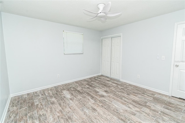 25 Jule Rd, Macclenny, FL 32063 - unfurnished bedroom featuring light wood-style flooring, a closet, and a ceiling fan