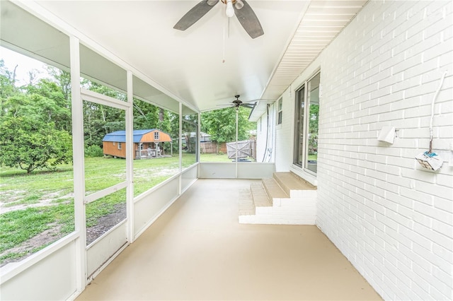 25 Jule Rd, Macclenny, FL 32063 - unfurnished sunroom with ceiling fan and healthy amount of natural light