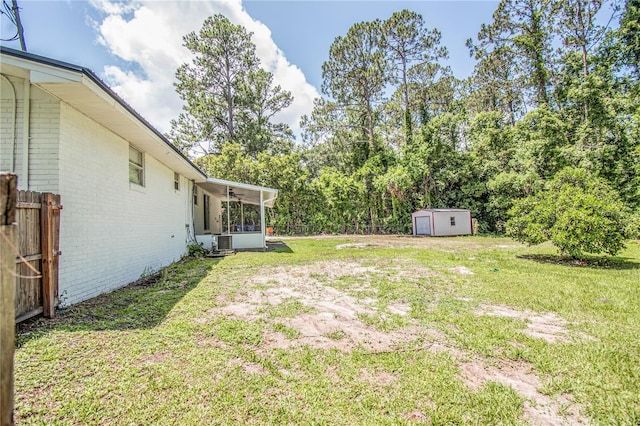 25 Jule Rd, Macclenny, FL 32063 - view of yard with a shed, ceiling fan, and a sunroom