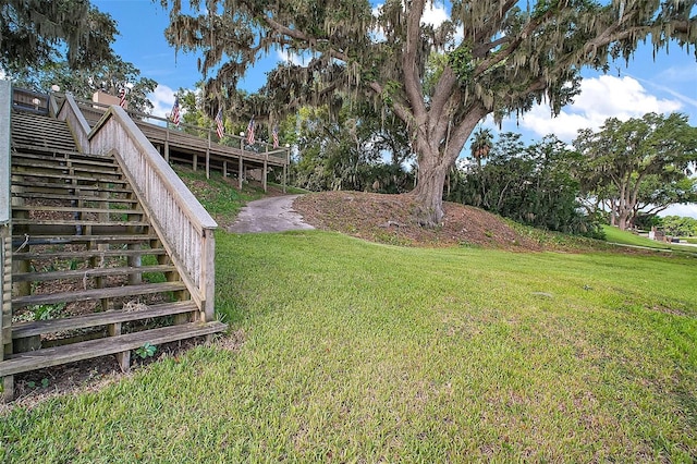 13033 SE 158th Ln, Weirsdale, FL 32195 - view of grassy yard featuring stairway