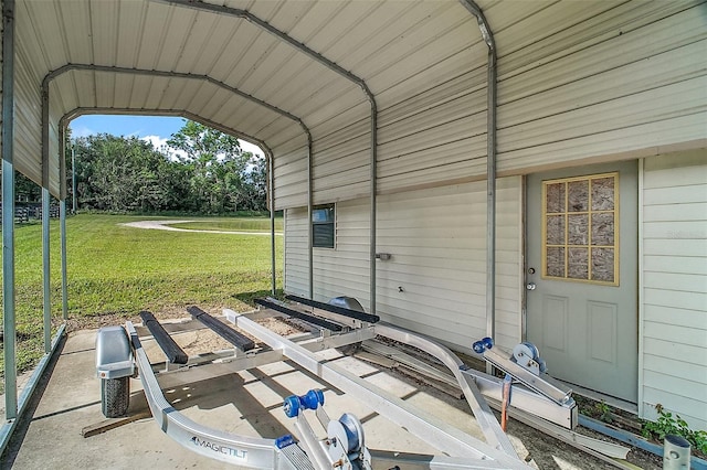 13033 SE 158th Ln, Weirsdale, FL 32195 - view of patio featuring a detached carport and entry steps