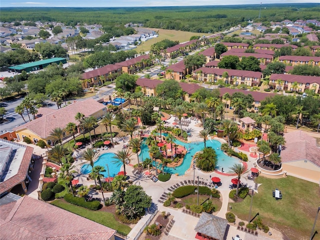 624 Terra Lago St, Davenport, FL 33897 - aerial perspective of suburban area with a pool area
