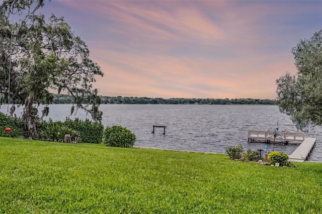 6136 Lake Emma Rd, Groveland, FL 34736 - water view with a dock