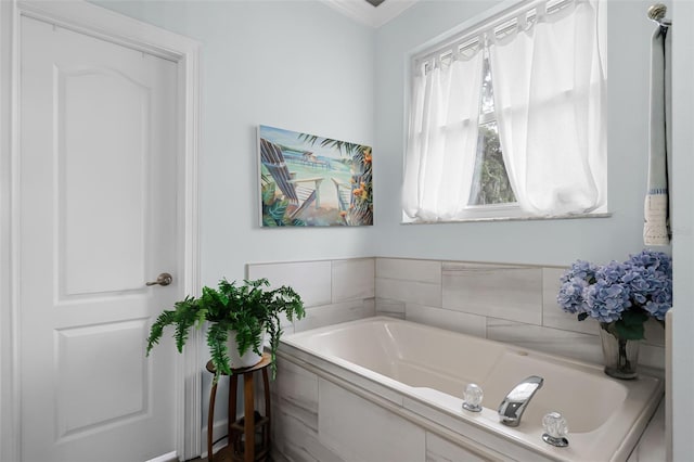6136 Lake Emma Rd, Groveland, FL 34736 - full bath with a bath and crown molding