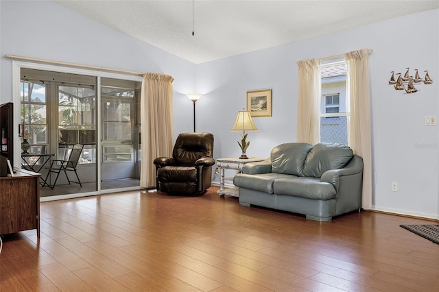 5507 Laver St, Leesburg, FL 34748 - sitting room with vaulted ceiling and wood finished floors