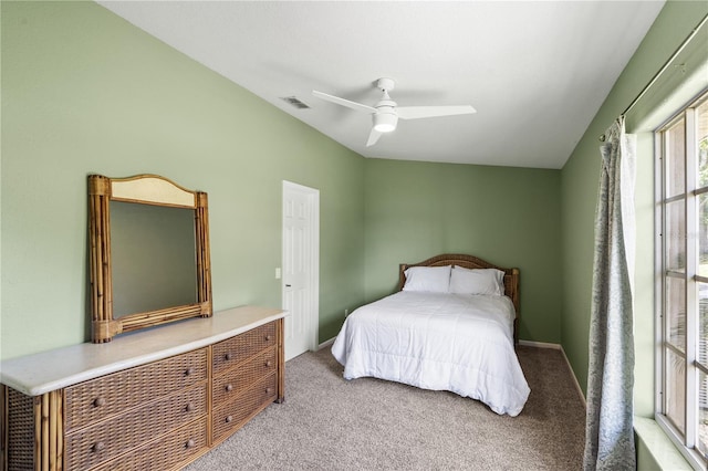 81 N Carol Ave, Mascotte, FL 34753 - bedroom featuring carpet, ceiling fan, and lofted ceiling