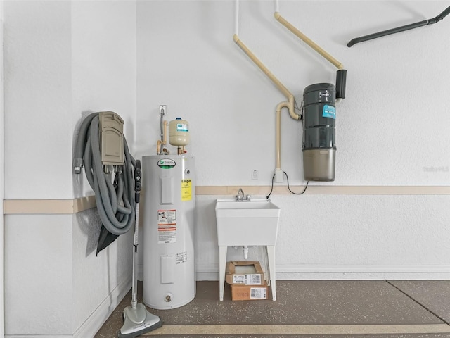 10927 SE 168th Loop, Summerfield, FL 34491 - utility room featuring water heater and a central vacuum unit