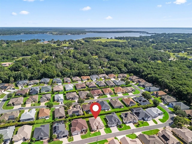 10927 SE 168th Loop, Summerfield, FL 34491 - aerial view of property's location featuring a nearby body of water and nearby suburban area