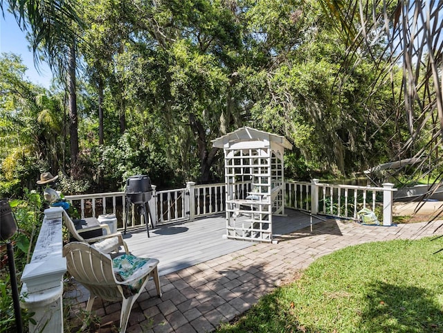 15733 Tower View Dr, Clermont, FL 34711 - view of wooden terrace