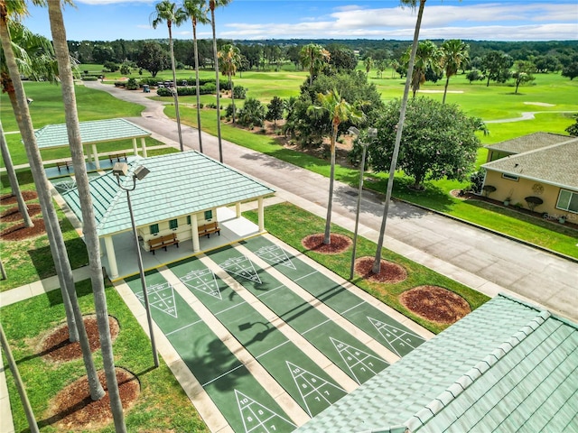 13700 SE 90th Ct, Summerfield, FL 34491 - view of home's community featuring shuffleboard, view of golf course, a lawn, and view of scattered trees
