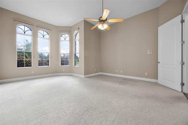 7303 Spring Mountain Ln, Yalaha, FL 34797 - empty room with ceiling fan and light colored carpet