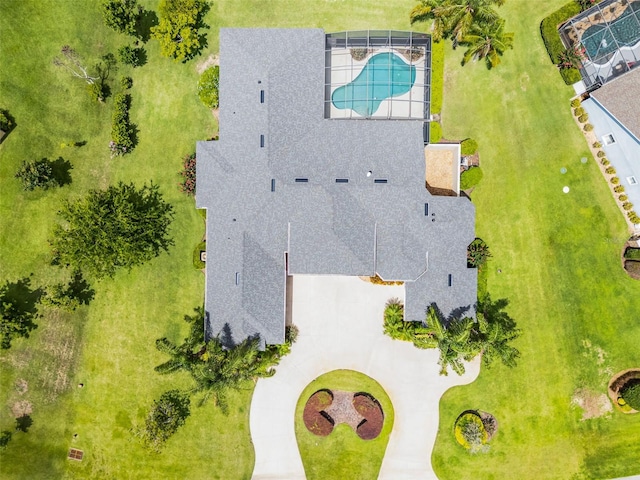 7303 Spring Mountain Ln, Yalaha, FL 34797 - bird's eye view of a pool area