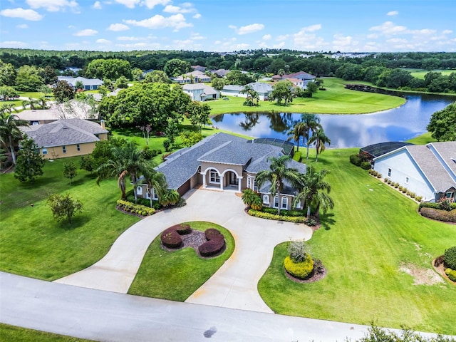 7303 Spring Mountain Ln, Yalaha, FL 34797 - aerial perspective of suburban area featuring a nearby body of water