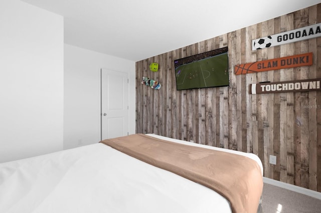 709 Longboat Dr, Davenport, FL 33896 - bedroom featuring wood walls and carpet