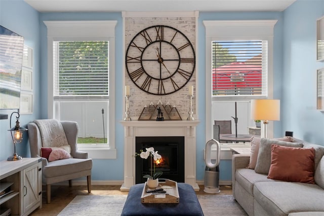 14708 Timucua Pl, Clermont, FL 34711 - living area featuring a large fireplace