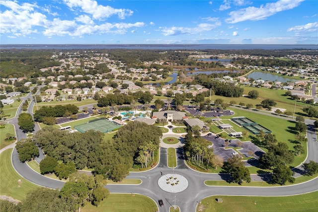 5715 Illumination Ln, Leesburg, FL 34748 - aerial view of residential area featuring a large body of water