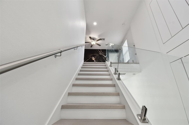 2139 Stellar Brilliance Way, Lutz, FL 33558 - stairway with a ceiling fan