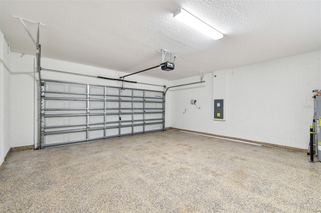 2139 Stellar Brilliance Way, Lutz, FL 33558 - garage featuring a garage door opener, electric panel, and gas water heater