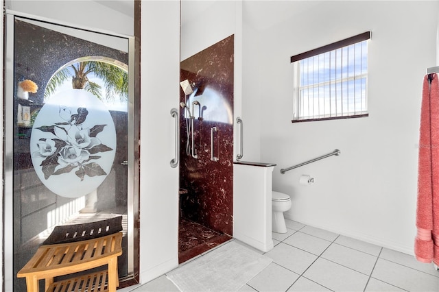 5740 Bounty Cir, Tavares, FL 32778 - bathroom featuring tile patterned floors and walk in shower